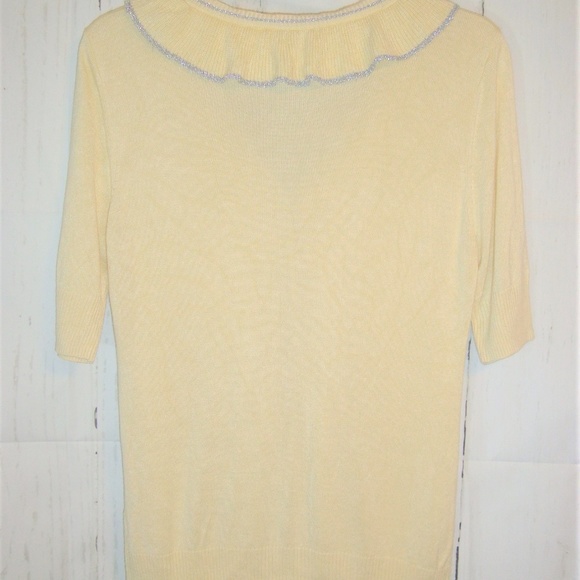 Michel Rene | Sweaters | Going Goingmichel Rene Yellow Silver Trim 2 ...